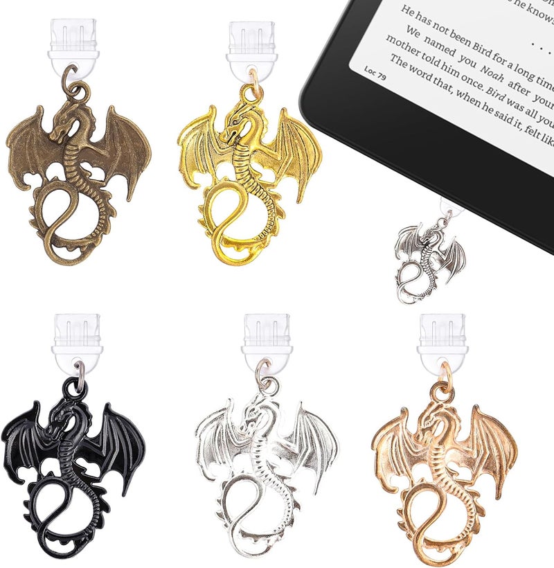 TAKEALOOKO Store Dust Plug Charms for Kindle - 6 Pack Dust Plug for Kindle Type C/USB C, Gift for E-Reader Accessory - Image 1